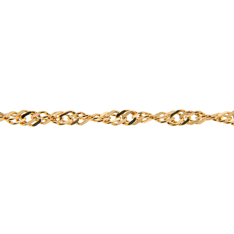 Золотая цепочка Бронницкий ювелир из красного золота 585 пробы ролло 060 БЮ11060480150, размеры от 50 до 500