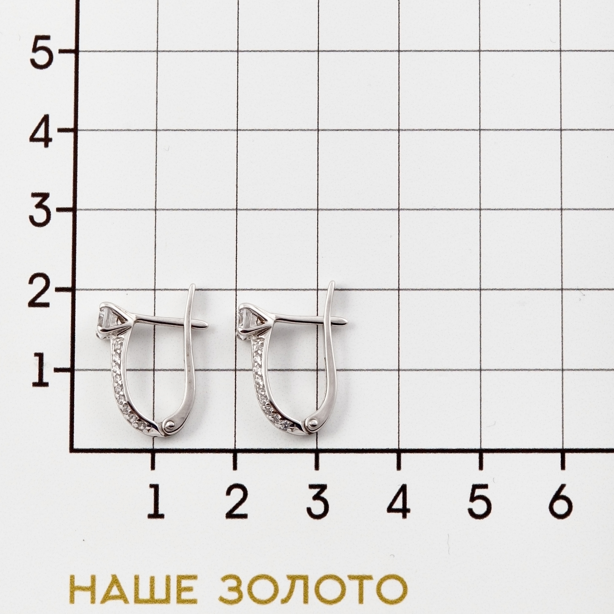 Серебряные серьги Мидас-пермь  со вставками (фианит) 4МС268