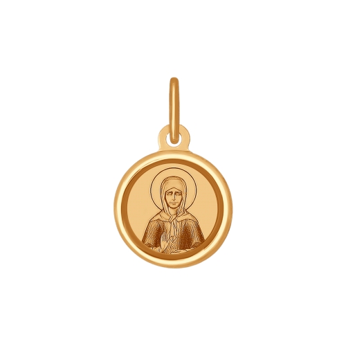 Золотая иконка Sokolov из красного золота 585 пробы матрона ДИ103997, размеры от  до 1
