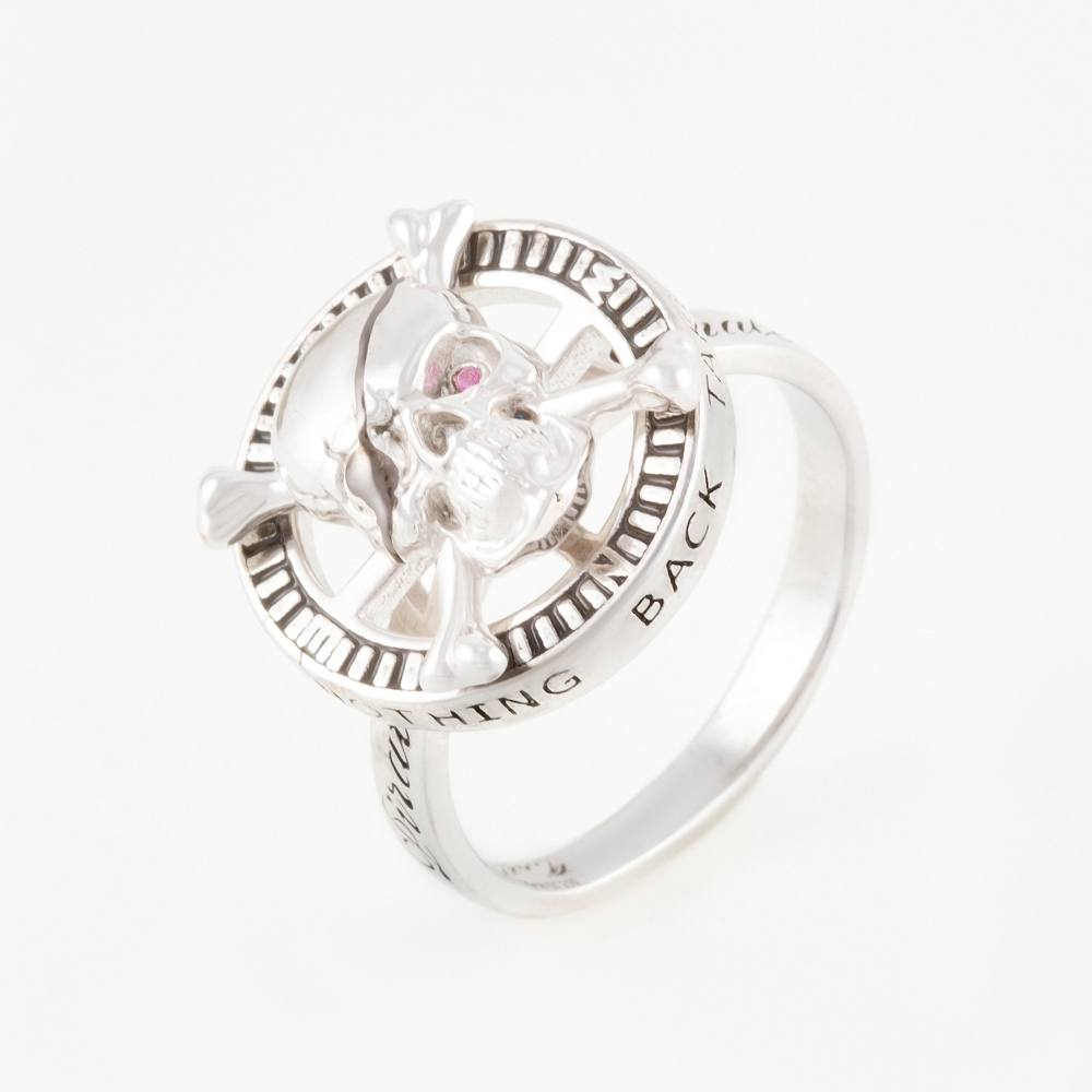 Серебряное кольцо Серебряные крылья  со вставками (эмаль и фианит) СЫ0102СП113, размеры от 17 до 22
