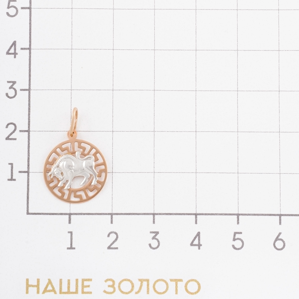 Золотой знак зодиака Sokolov из красного золота 585 пробы телец ДИ031295