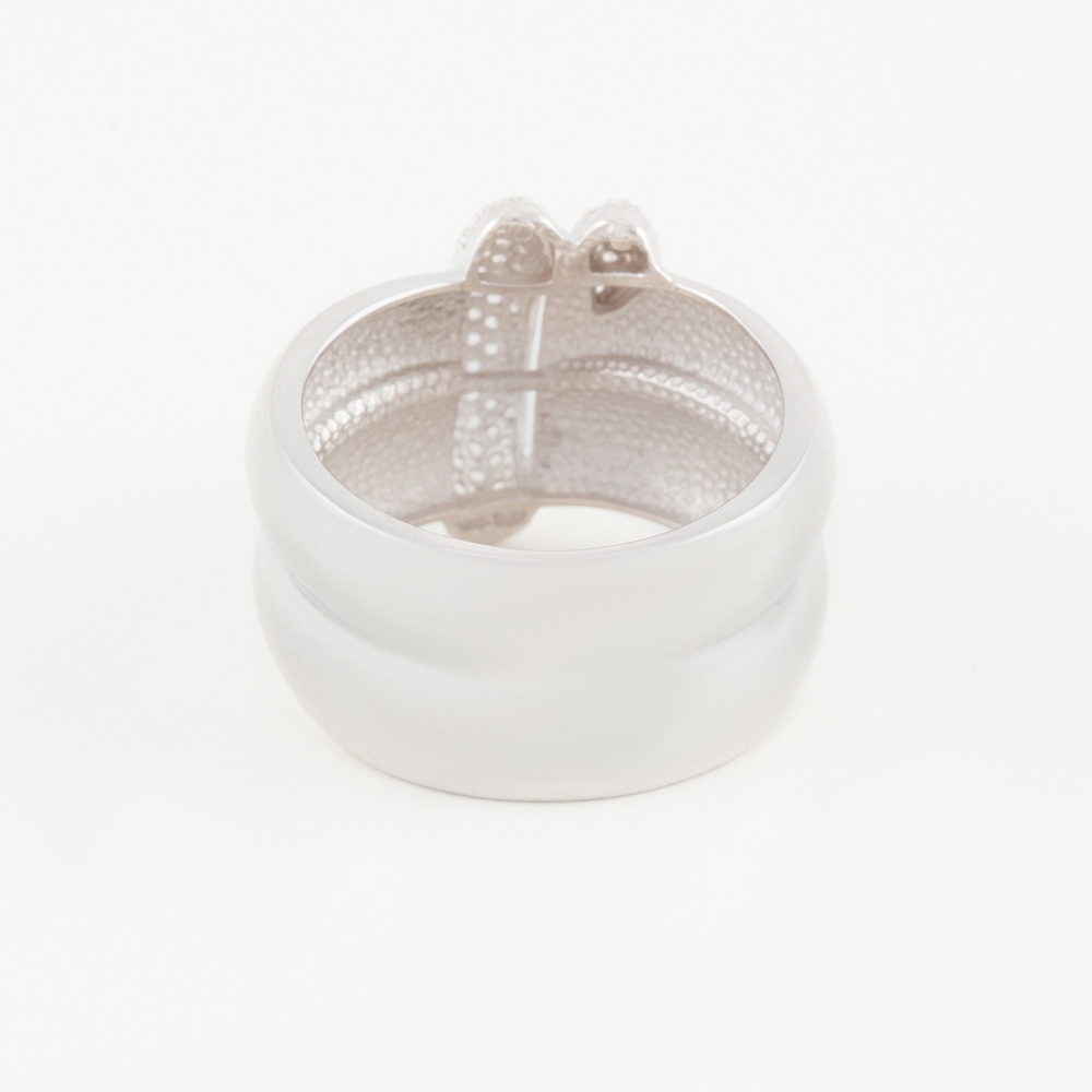 Серебряное кольцо   со вставками (фианит) ДПС115977, размеры от 16.5 до 19