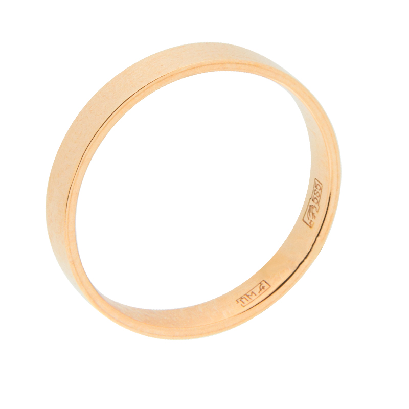Золотое кольцо обручальное Адамас из красного золота 585 пробы 3,0 АС1230230А, размеры от 15 до 22