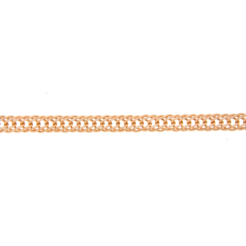 Золотая цепочка Адамас из красного золота 585 пробы ромб св. 3-ой 050 АСРС350А2, размеры от 40 до 65