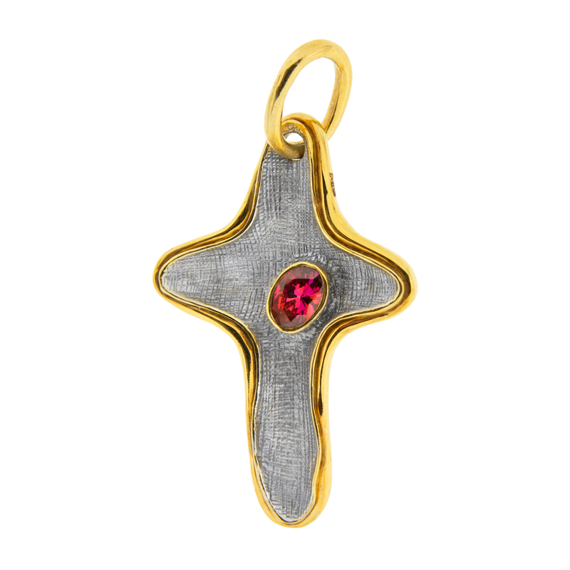 Серебряная подвеска Plata   со вставками (сваровски) ПВП-0163рз