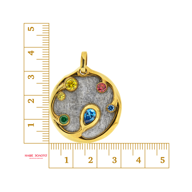 Серебряная подвеска Plata   со вставками (сваровски) ПВП-0196
