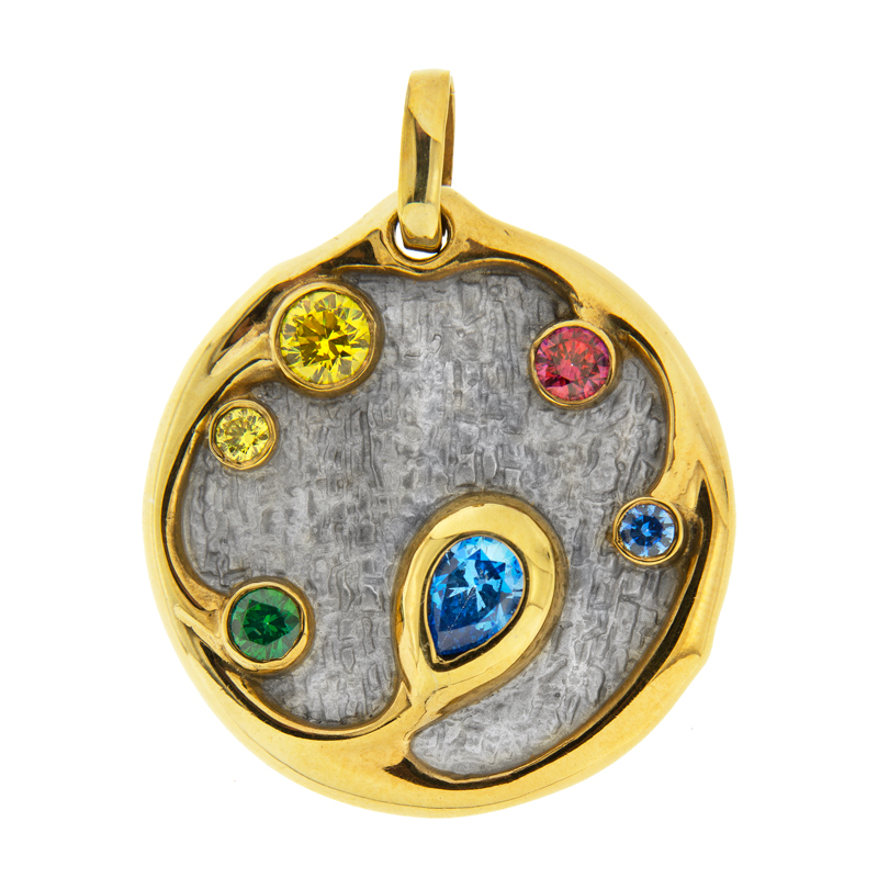 Серебряная подвеска Plata   со вставками (сваровски) ПВП-0196