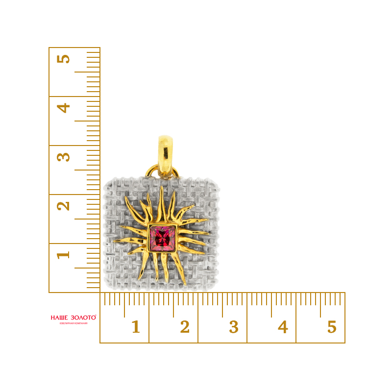 Серебряная подвеска Plata   со вставками (сваровски) ПВП-0198рз