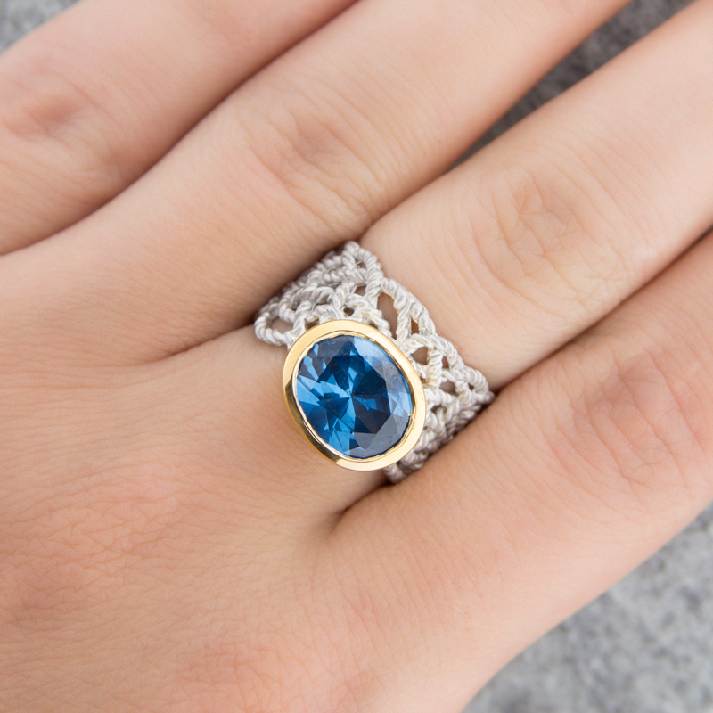 Серебряное кольцо Plata   со вставками (сваровски) ПВР-0132гл, размеры от 16.5 до 19