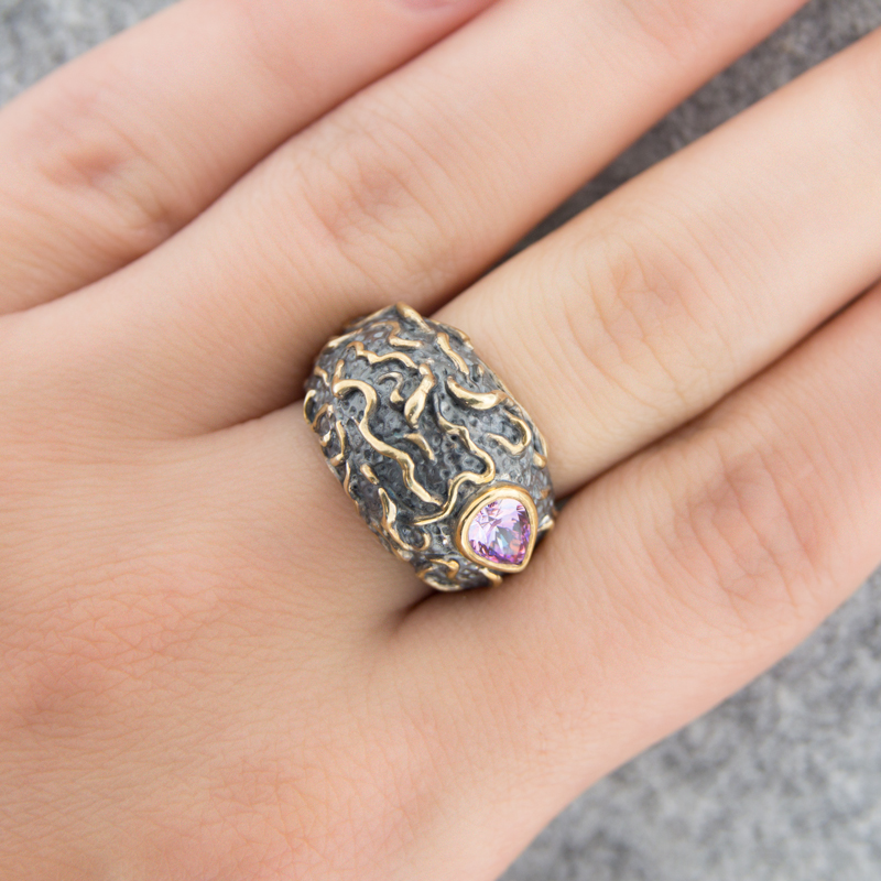 Серебряное кольцо Plata   со вставками (сваровски) ПВР0139Бср, размеры от 17.25 до 18.5
