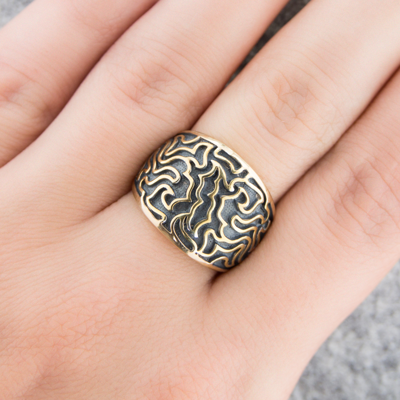 Серебряное кольцо Plata  ПВР-0218Бз, размеры от 17.25 до 17.5