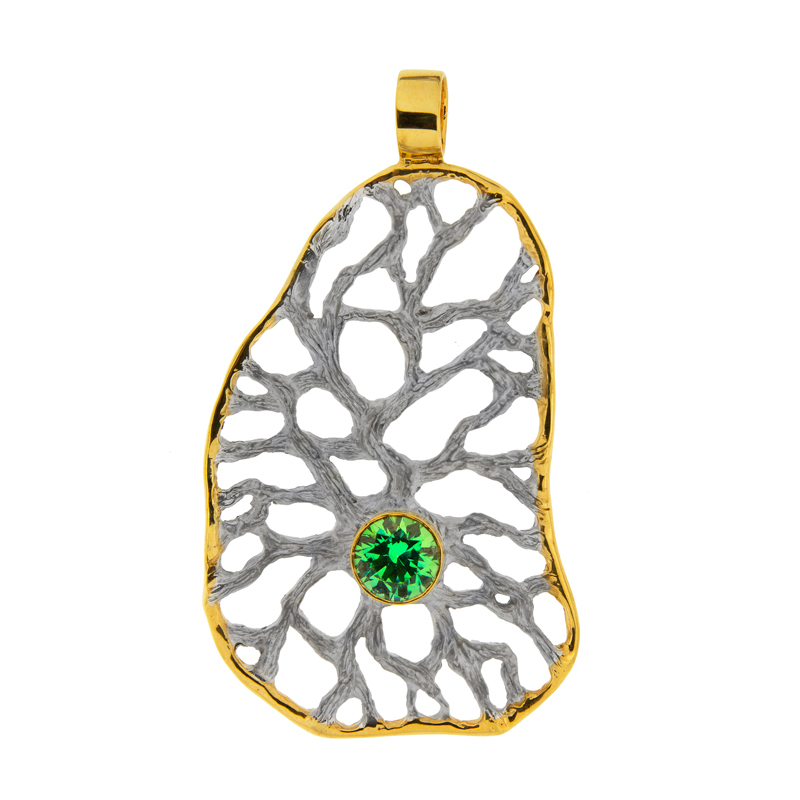 Серебряная подвеска Plata   со вставками (сваровски) ПВП-0194из