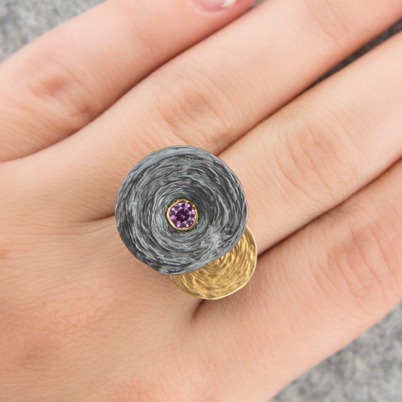 Серебряное кольцо Plata   со вставками (сваровски) ПВР0148Бср, размеры от 17.75 до 18.25