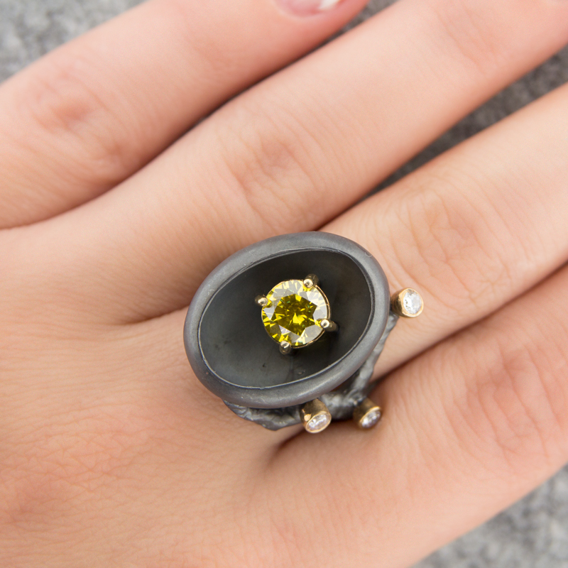 Серебряное кольцо Plata   со вставками (сваровски) ПВР-0192Бжл, размеры от 18 до 18