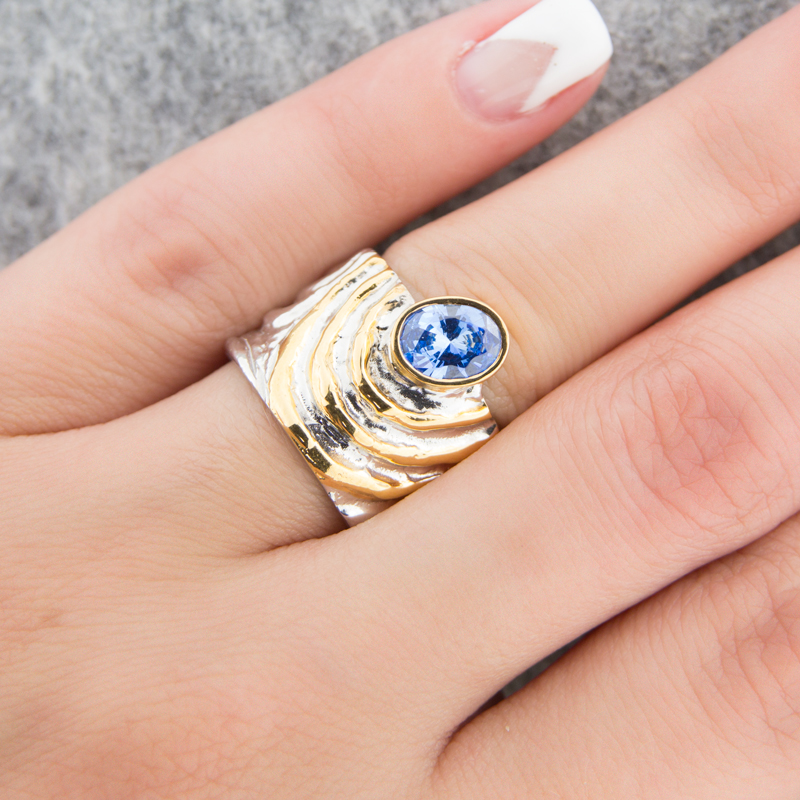 Серебряное кольцо Plata   со вставками (сваровски) ПВР0129гл, размеры от 16.75 до 16.75