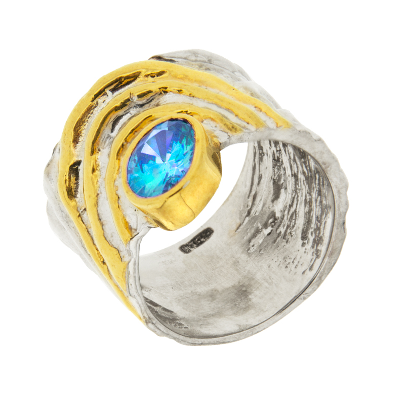 Серебряное кольцо Plata   со вставками (сваровски) ПВР0129гл, размеры от 16.75 до 16.75