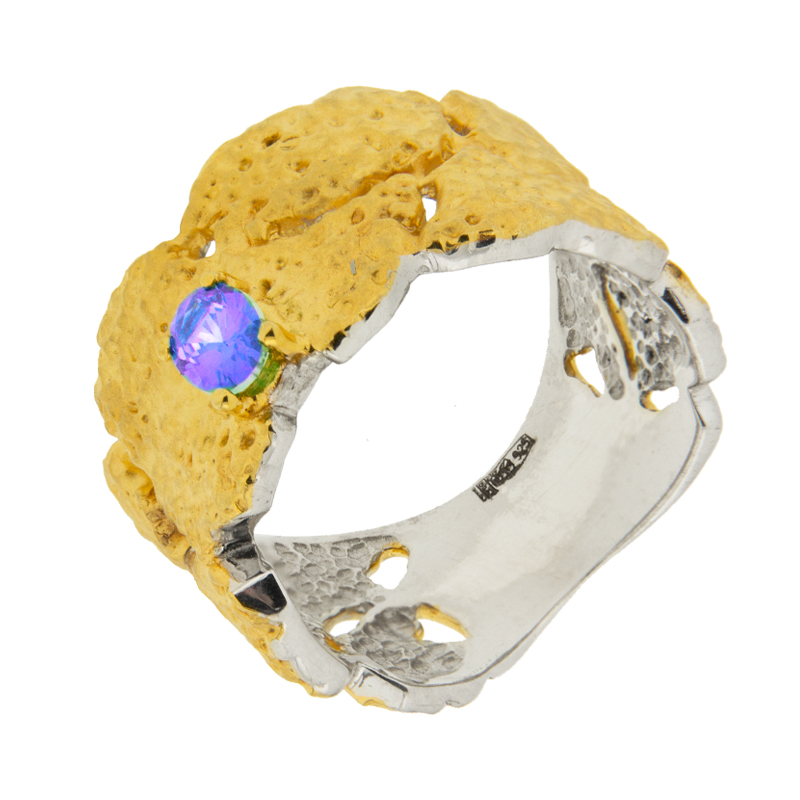 Серебряное кольцо Plata   со вставками (сваровски) ПВР0171Пср, размеры от 17.75 до 18