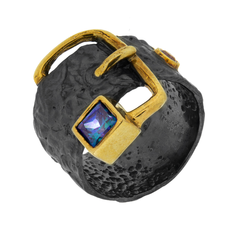 Серебряное кольцо Plata   со вставками (сваровски) ПВР-0208Бгл, размеры от 17.75 до 18