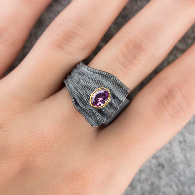 Серебряное кольцо Plata   со вставками (сваровски) ПВР-0202Бср, размеры от 1 до 1
