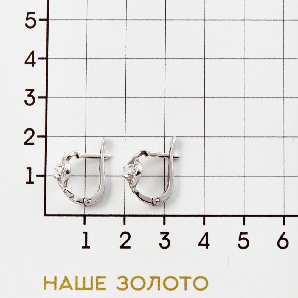 Серебряные серьги Мидас-пермь  со вставками (фианит) 4МС406