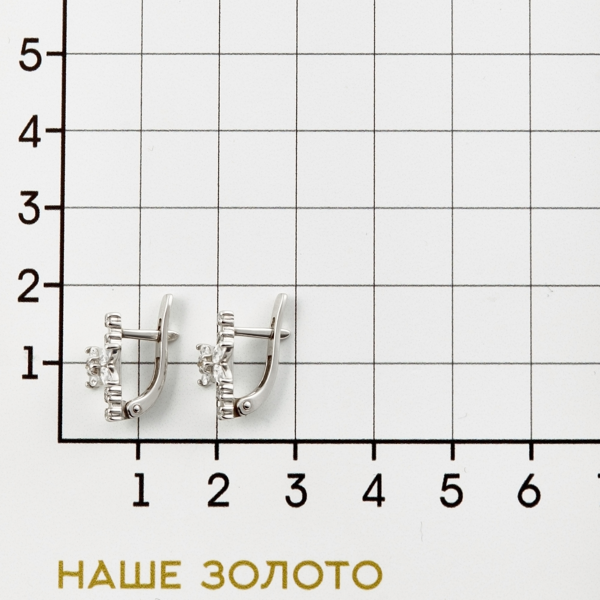 Серебряные серьги Мидас-пермь  со вставками (фианит) 4МС153