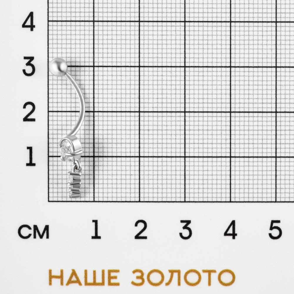 Серебряный пирсинг Efremof  со вставками (фианит) ЮП1710011795