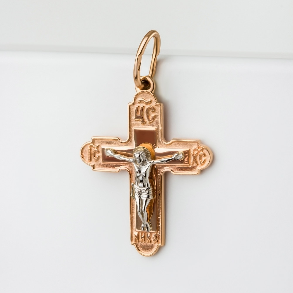 Золотой крест Efremof из красного золота 585 пробы ЮПП1506814