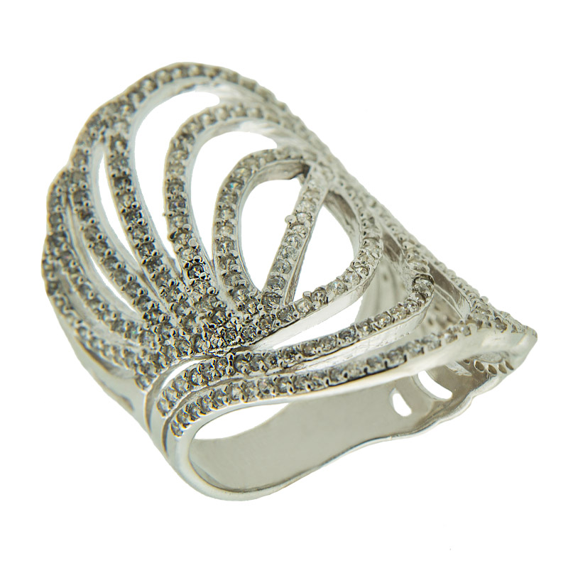Серебряное кольцо Эстет венера и марс  со вставками (фианит) ЭС01К1510185, размеры от 15 до 21