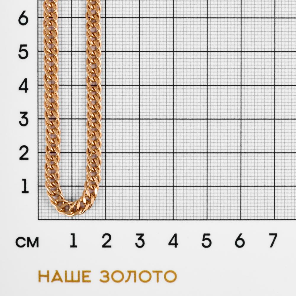 Золотая цепочка Топаз из красного золота 585 пробы ТЗЦПРМ20512080, размеры от 45 до 65