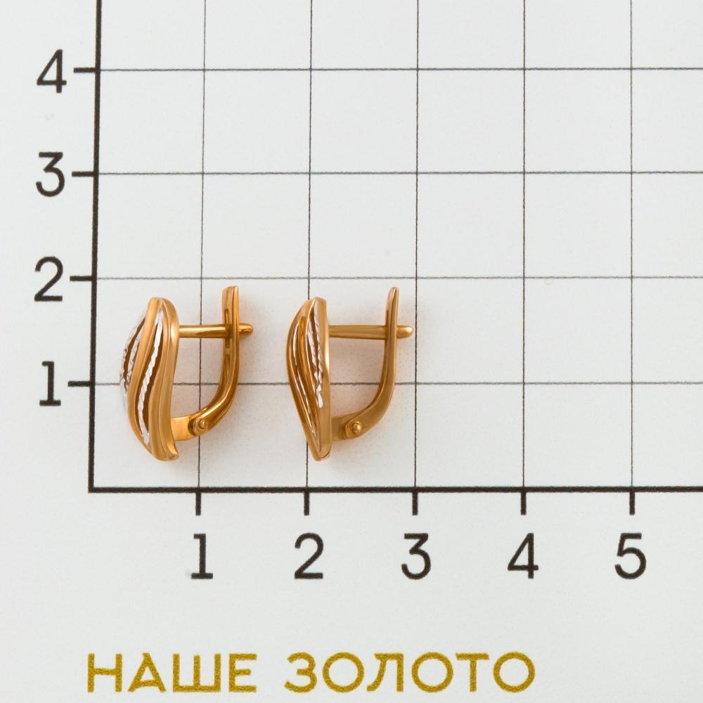 Золотые серьги New gold из красного золота 585 пробы НЮ100040292453