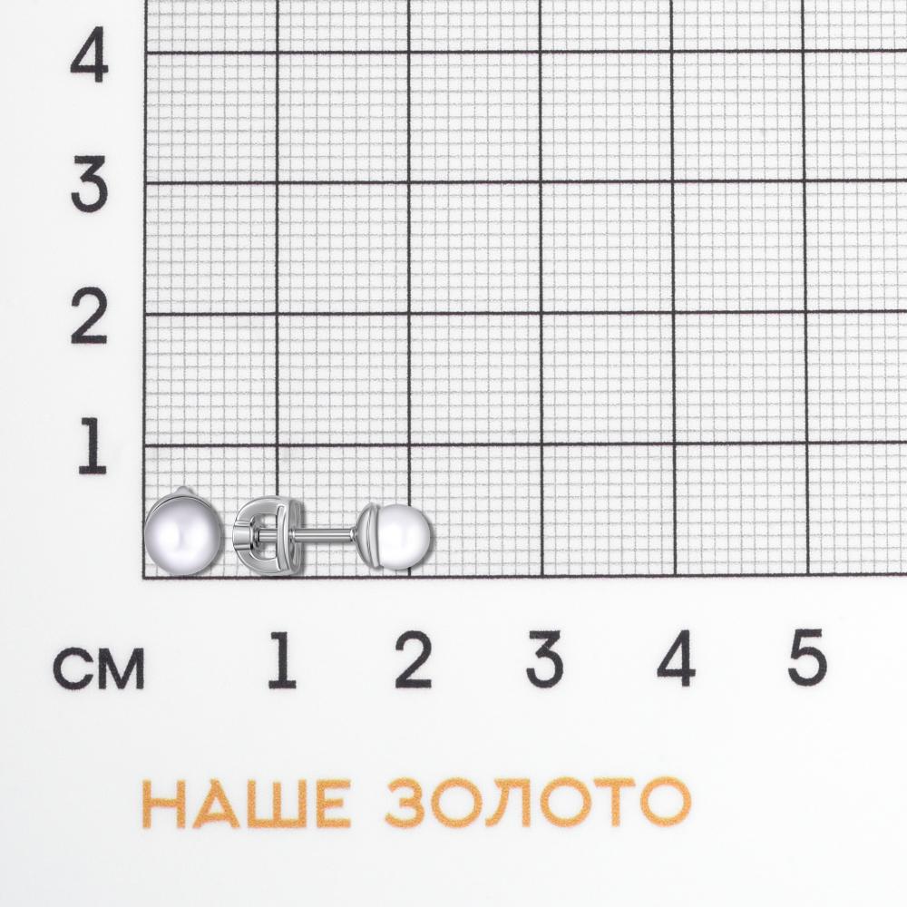 Серебряные серьги гвоздики Sokolov со вставками (фианит) ДИ94020555