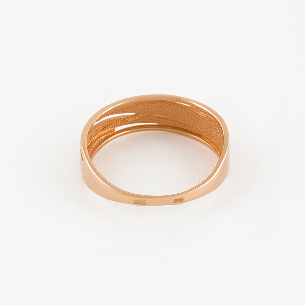 Золотое кольцо Вероника из красного золота 585 пробы 3ВК100-1009, размеры от 15 до 20
