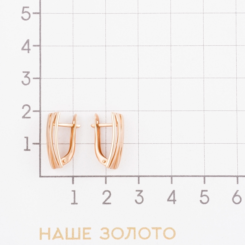 Золотые серьги Вероника из красного золота 585 пробы 3ВС100-1009