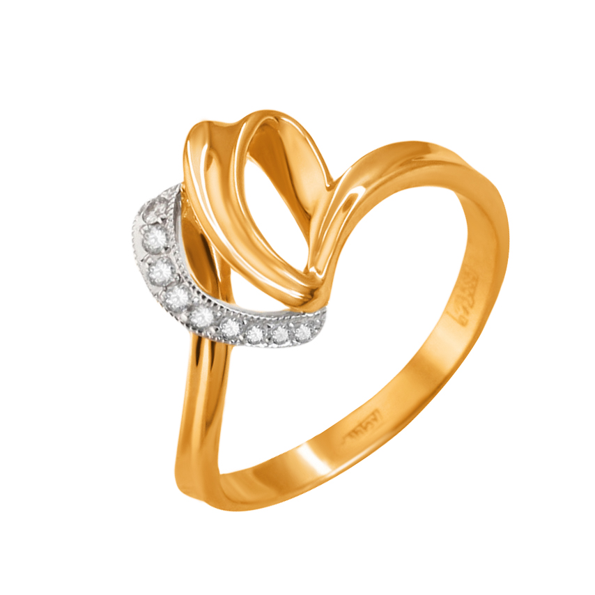 Золотое кольцо Kabarovsky из красного золота 585 пробы 9К11-0215