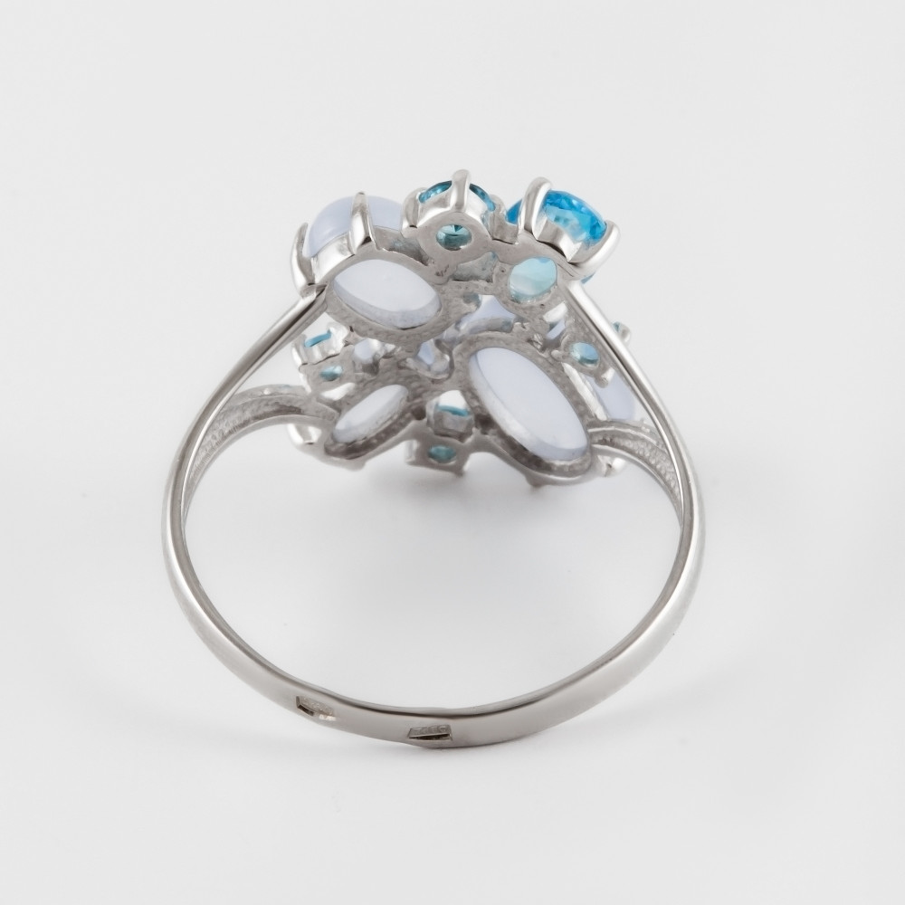 Серебряное кольцо Дельта (delta)  со вставками () ДПС117648, размеры от 17 до 19