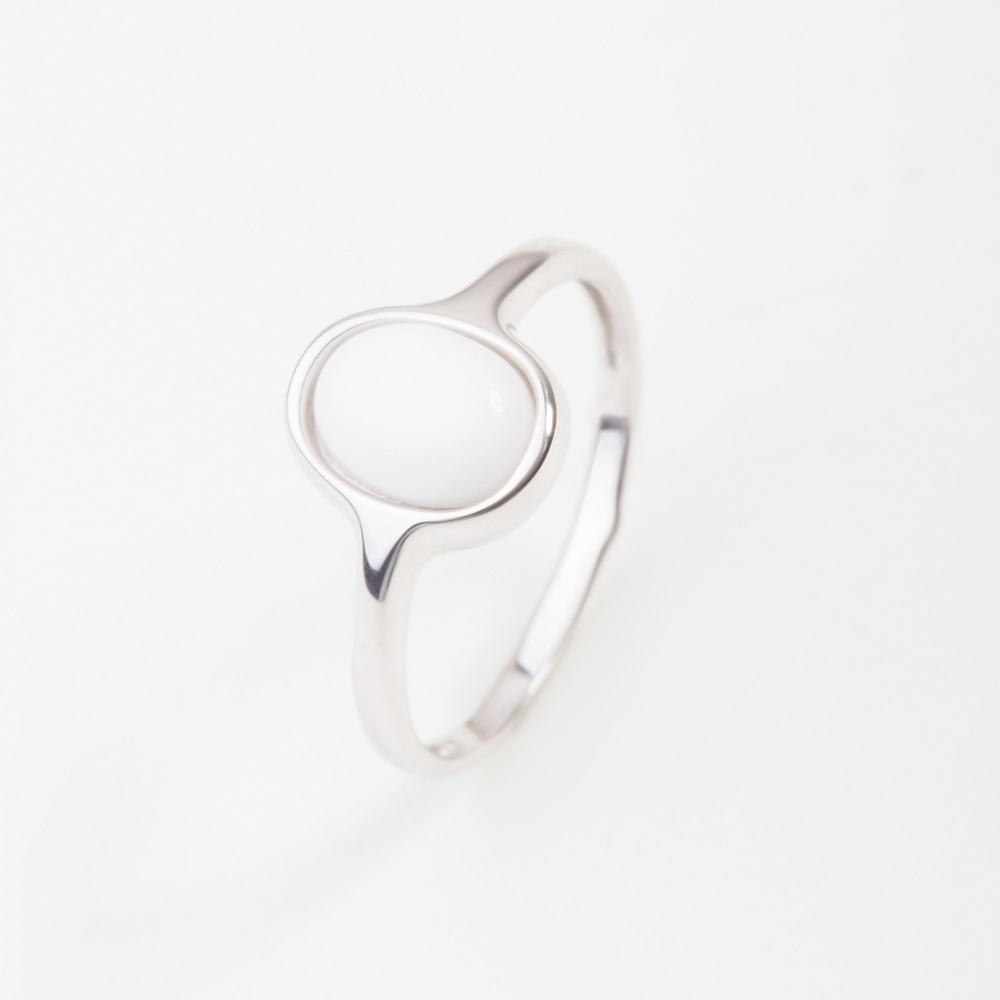 Серебряное кольцо с кварцем плавленым
