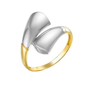 Серебряное кольцо Дельта (delta) ДП211877ПЗЖС, размеры от 16.5 до 18.5