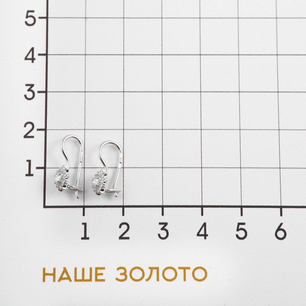 Серебряные серьги детские Иллада   со вставками (фианит) 2ИС120607