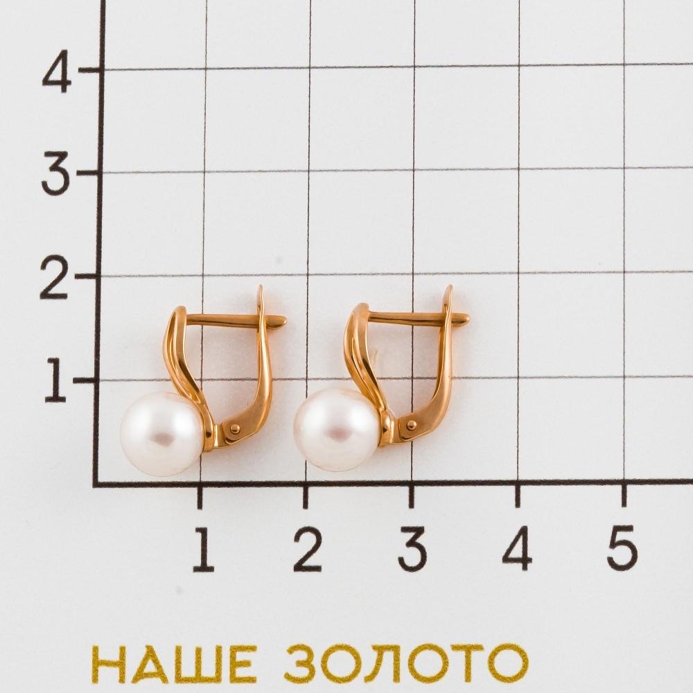 Золотые серьги New gold из красного золота 585 пробы  со вставками () НЮ09389002010000072