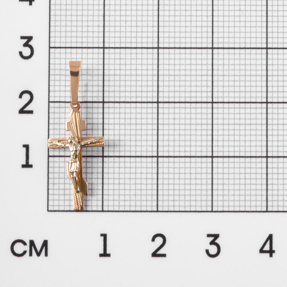Золотой крест Голден глоб из красного золота 585 пробы ГГ102ИХ180702