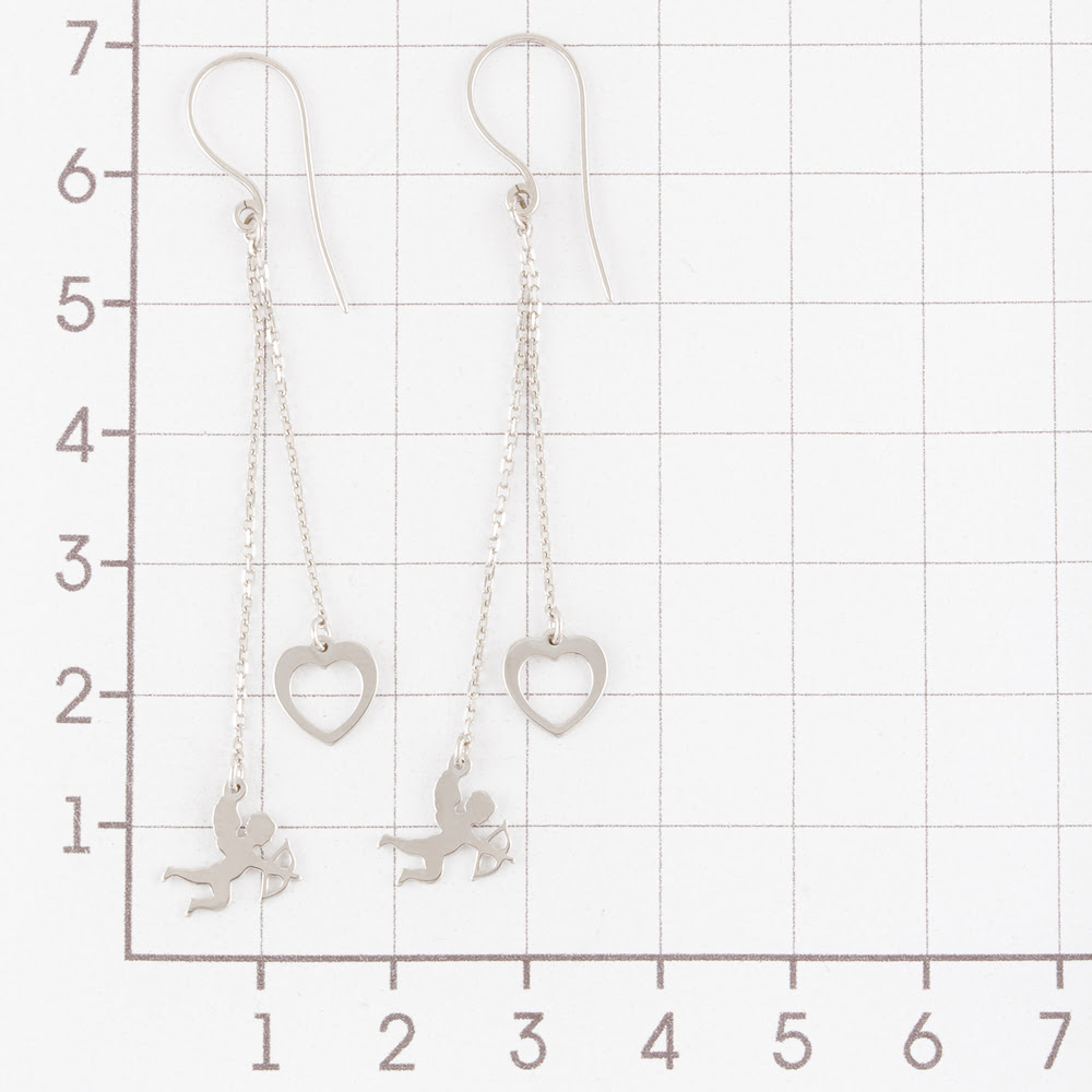 Серебряные серьги протяжки Альфа-карат КР2028800/9