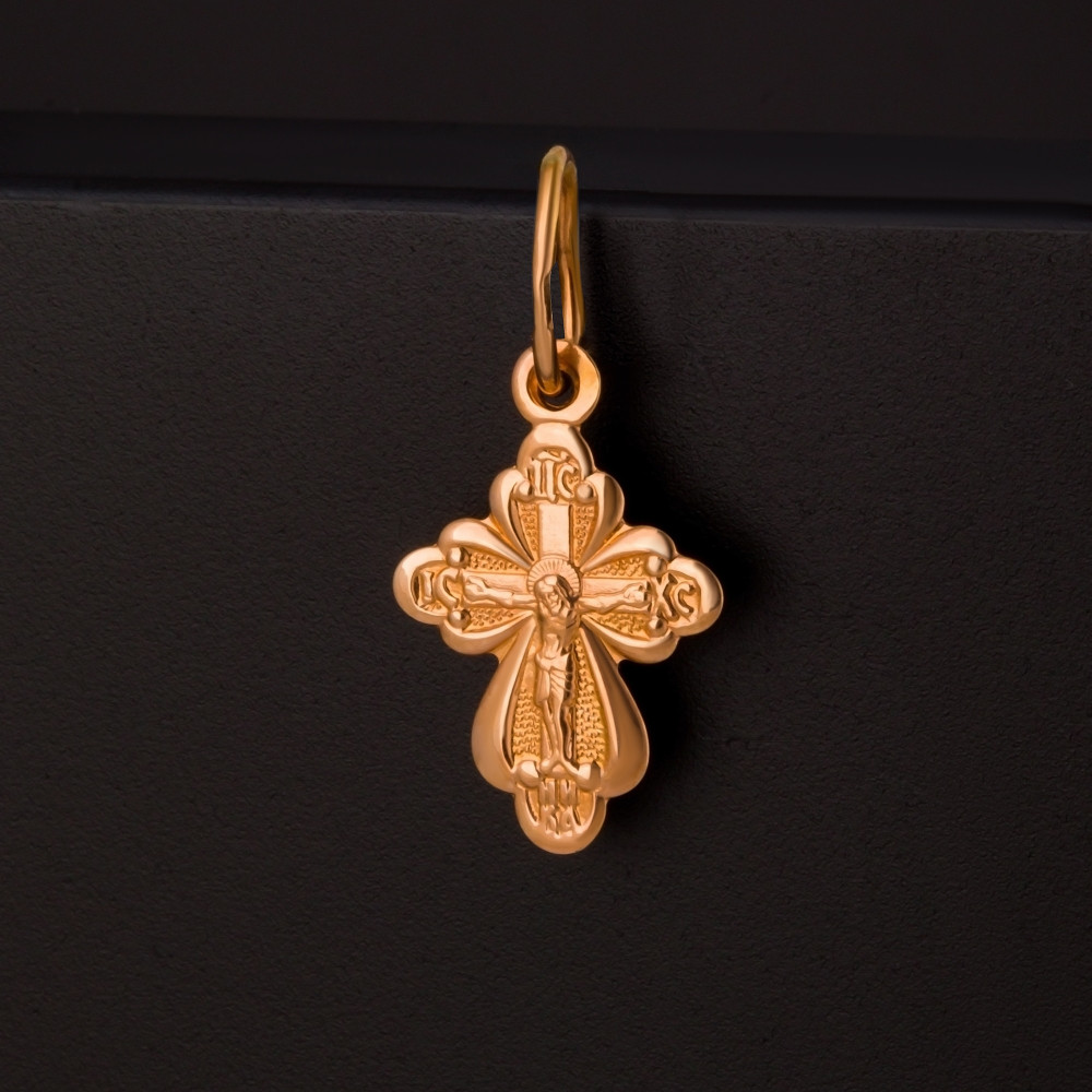 Золотой крест Вознесенский из красного золота 585 пробы 6В21-084