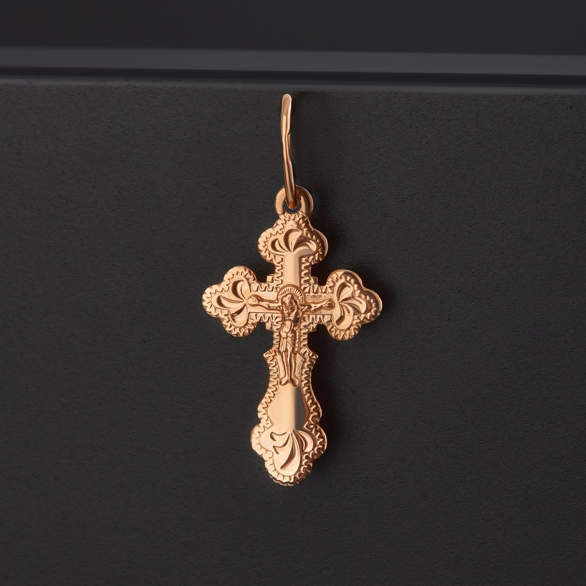 Золотой крест Вознесенский из красного золота 585 пробы 6В21-154