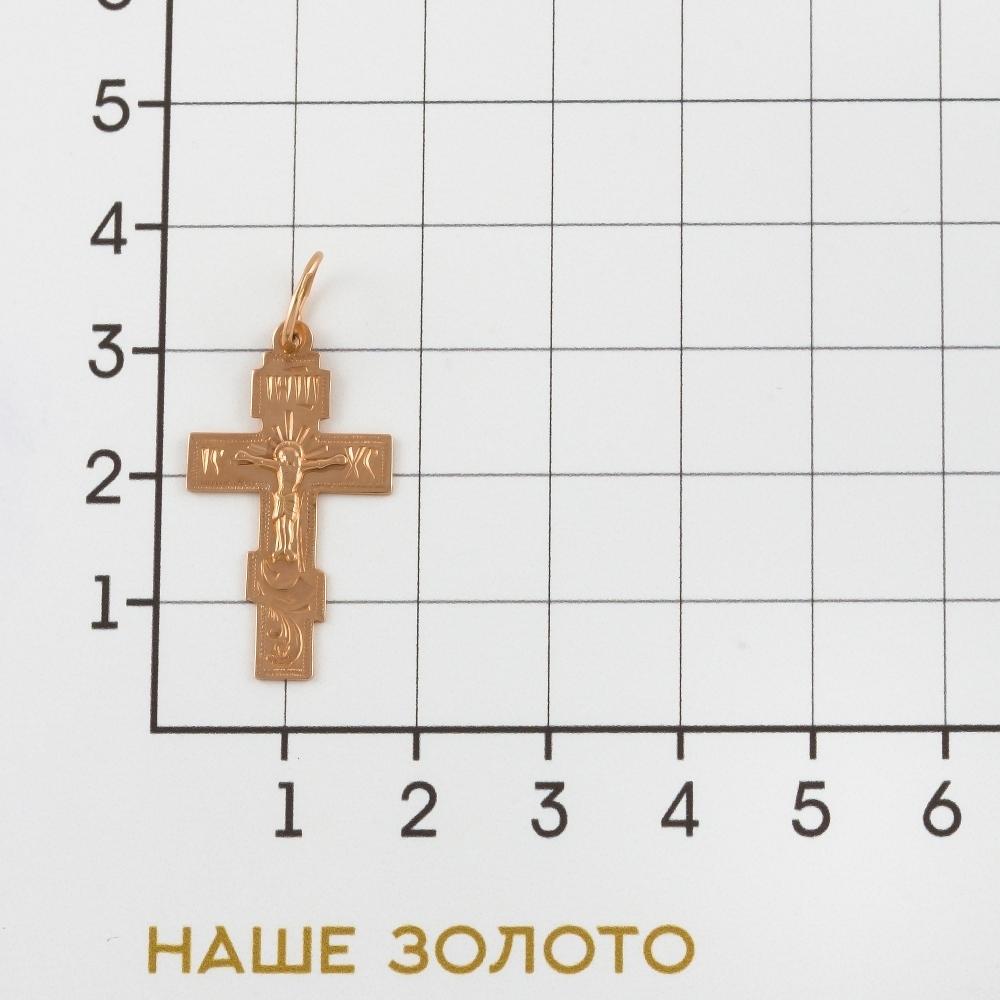 Золотой крест Вознесенский из красного золота 585 пробы 6В21-197