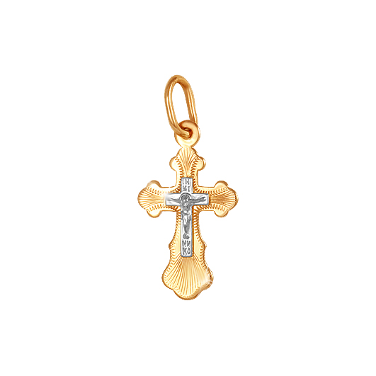 Золотой крест Efremof из красного золота 585 пробы ЮПП1802344