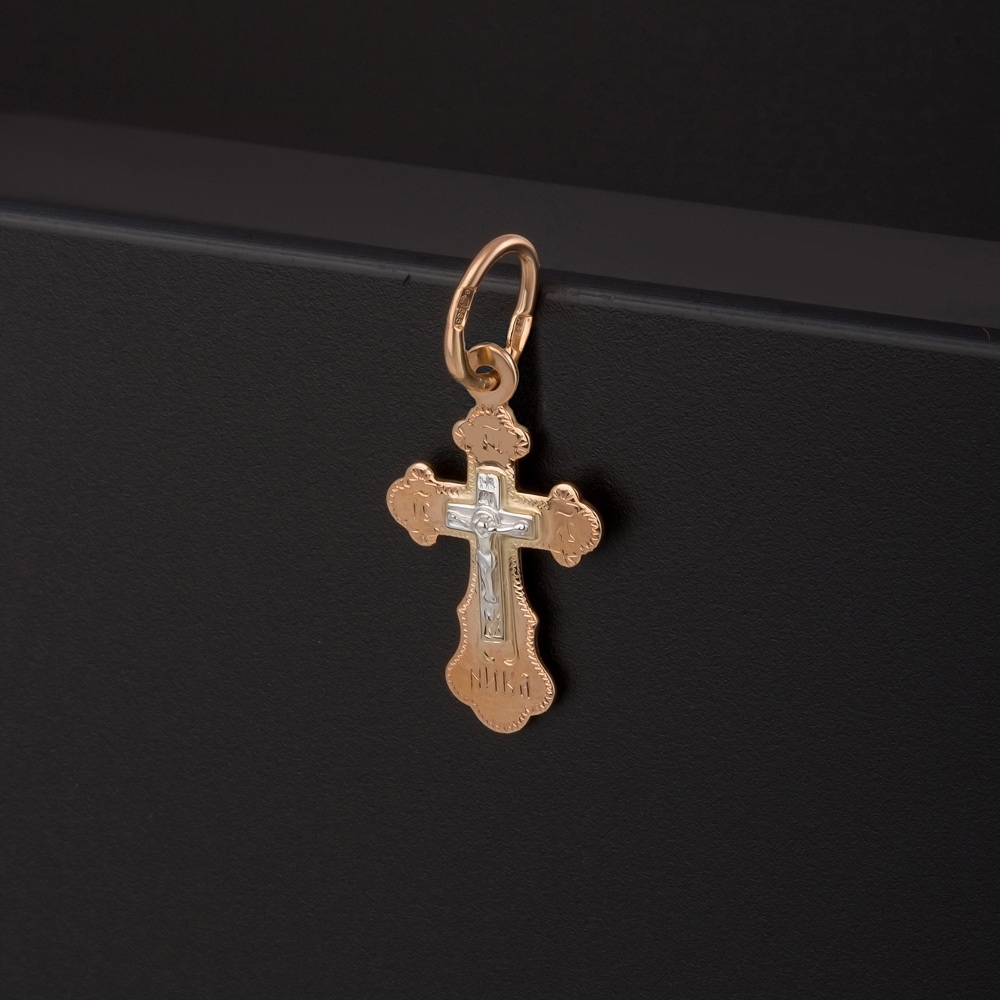 Золотой крест Efremof из красного золота 585 пробы ЮПП1500101