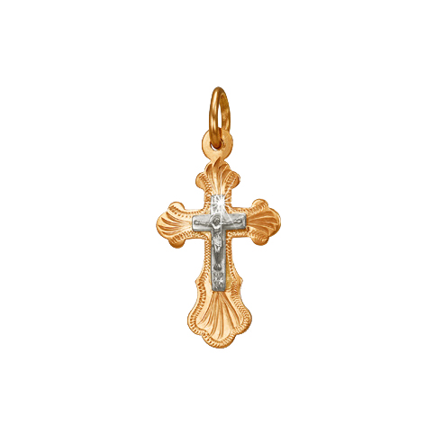 Золотой крест Efremof из красного золота 585 пробы ЮПП1500103