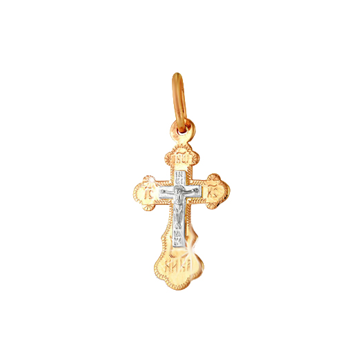 Золотой крест Efremof из красного золота 585 пробы ЮПП1802001