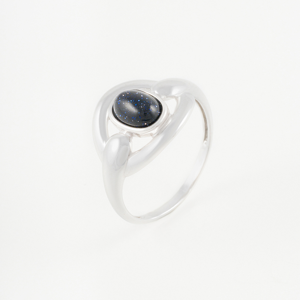 Серебряное кольцо с кварцем плавленым