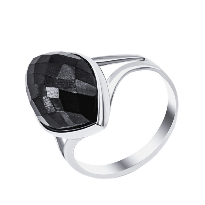 Серебряное кольцо с ониксами